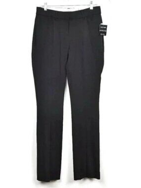 NWT Alfred Sung Black Mid Rise Bootcut Pants Trousers Size 4